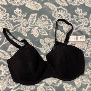 Natori Black Elusive Lace Plunge T-Shirt Bra